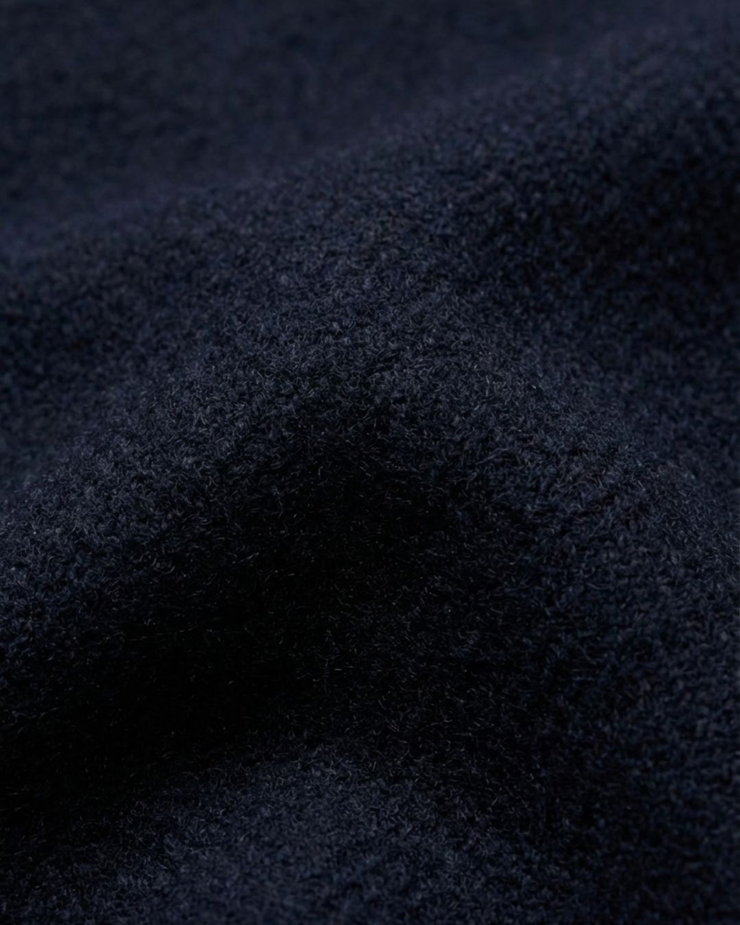 Navy Blue British Wool Herringbone Notch Lapel Overcoat