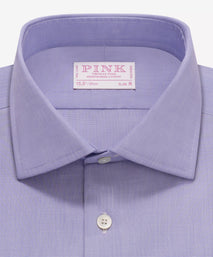 Blue Slim Fit End on End Formal Shirt