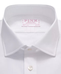 White Slim Fit Formal Double Cuff Ramses Poplin Shirt