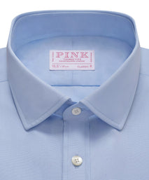 Pale Blue Classic Fit Formal Ramses Poplin Shirt