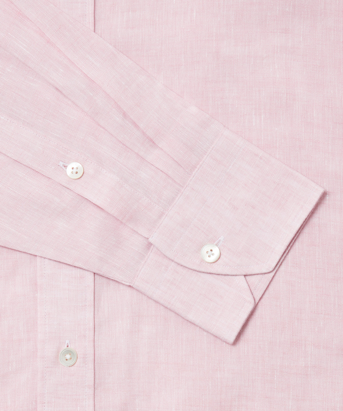 Pale Pink Tailored Fit Essential Linen Button Down Smart Casual Shirt