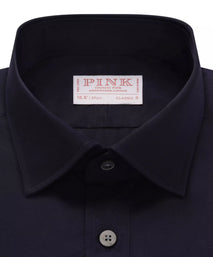 Navy Blue Classic Fit Ramses Cotton Poplin Formal Shirt