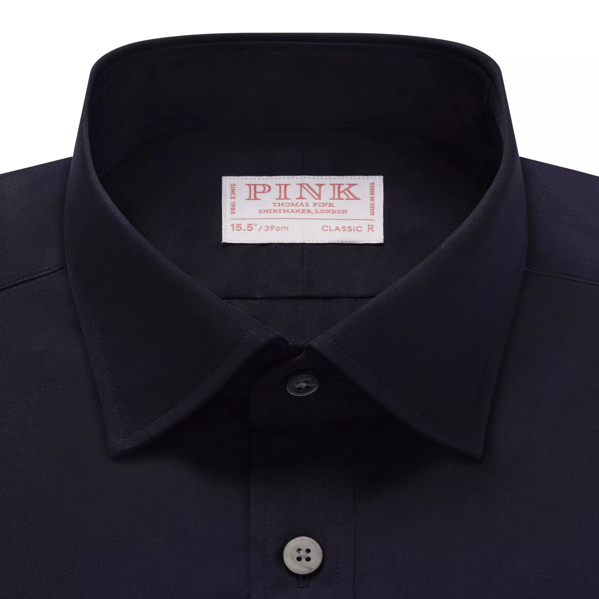 Navy Blue Classic Fit Ramses Cotton Poplin Formal Shirt