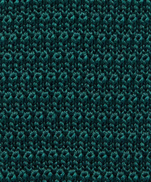 Bottle Green Plain Knitted Silk Tie Square Tip